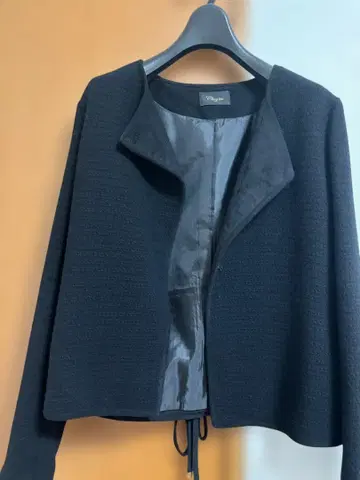 Chez toi 노카라 자켓 블랙