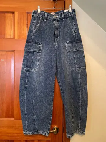 [ 미사용 새상품 ] 로데오 크라운 CURVE 카고 데님