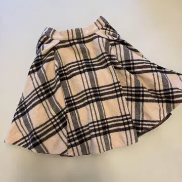 스나이델 울 볼륨 스커트 체크