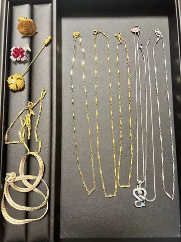 1229-61 유품 정리 목걸이 커프스 핀 브로치 펜던트 탑