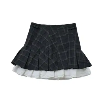트리트 유어셀프 Ribbon pleats frill mini skirt