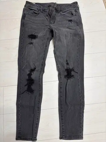 스키니 데님 2종 세트 데미지 가공