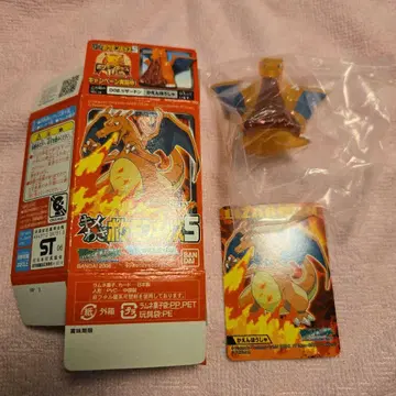 필살 포켓몬 키즈 5 리자몽 클리어 피규어와 카드 세트 새상품