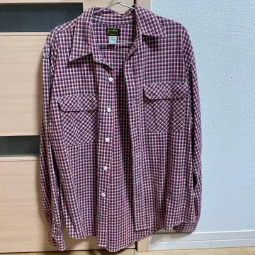 SUGAR CANE 체크 무늬 긴팔 셔츠 M