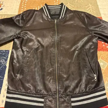 Custom Culture 다크 브라운 레더 봄버 자켓