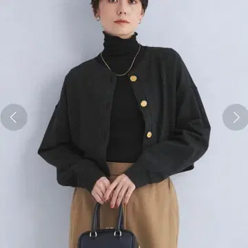 green label relaxing 크롭 돌먼 가디건