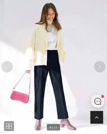 두그라세 네이비 슬랙스 2개의 백 포켓