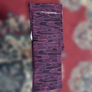 물결 무늬 코몬 기모노 보라색