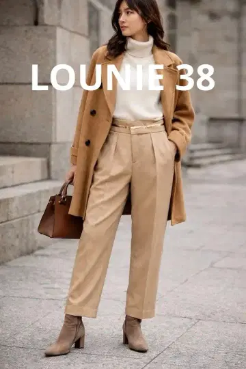 [ 미사용 새상품 ] 베이지 테이퍼드 팬츠