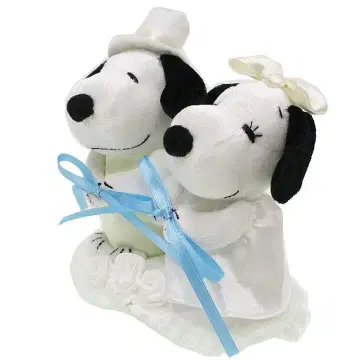 스누피 웨딩 반지 쿠션 봉제 인형