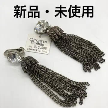 [ 정가 10500엔 ] 크리스탈 귀찌 빈티지 스톤