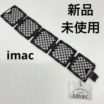 [ 정가 6490엔 ] 이맥 imac 블랙 팔찌 오샤레