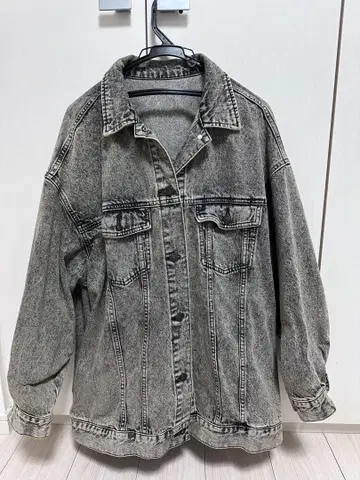 그레이 오버 사이즈 데님 자켓