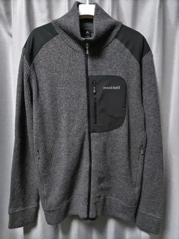 몽벨 미텔레기 풀 집업 스웨터 그레이