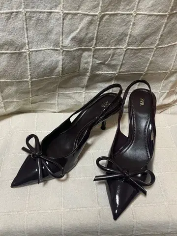 ZARA 보르도 스틸레토 하이힐