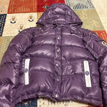 zoy 후드 부착 퍼플 다운 자켓