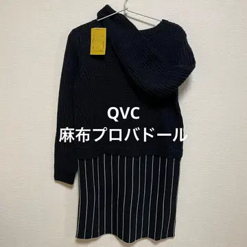 Provador 네이비 니트 원피스 긴팔 QVC