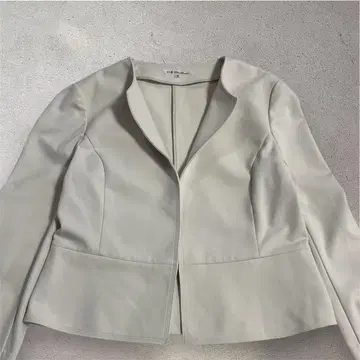 새상품급 [ 23구 ] 노카라 자켓 아이보리 38 입학식 상견례 오피스