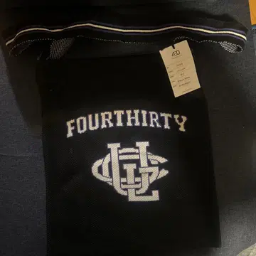 FOURTHIRTY 니트 사코슈 블랙 W28cm x H35cm