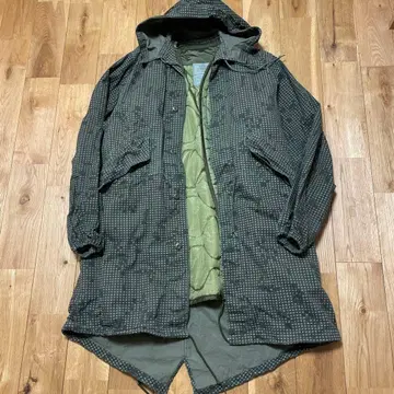 새상품급 80s 미군 실물 나이트 카모 후드티 라이너 포함 빈티지