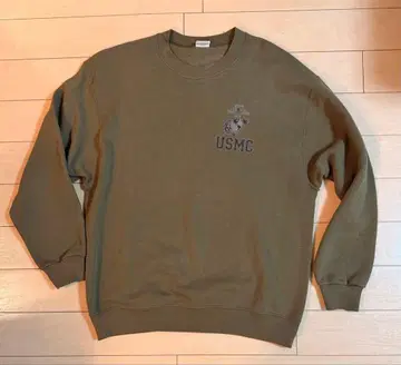 USMC 올리브 드라브 밀리터리 맨투맨 M