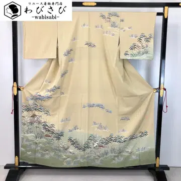 호몬기 작가 작품 풍경 송화 무늬 파도 위의 배 증밤색 K-5409