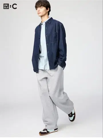새상품, UNIQLO 그레이 스웨트 팬츠, M 사이즈,