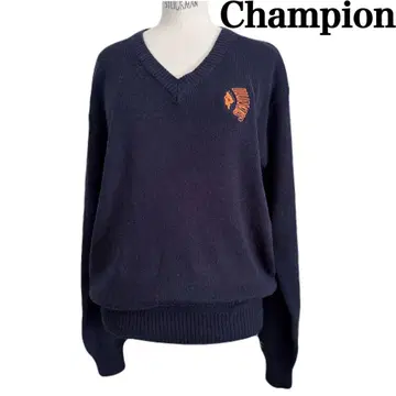 90s Champion 챔피온 니트 스웨터 네이비 인디언