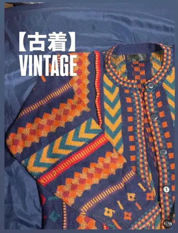 [ 구제 의류 ] 빈티지 기하학 패턴 니트 스웨터