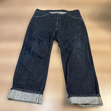 wrangler 다크 블루 와이드 레그 데님