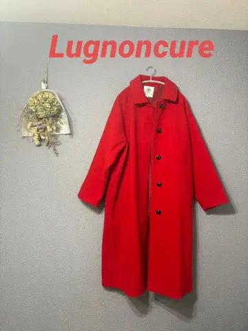 Lugnoncure 빨간색 롱 코트 울