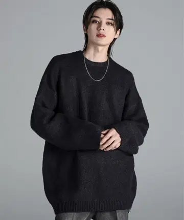 ADRER 니트 블랙 믹스 S