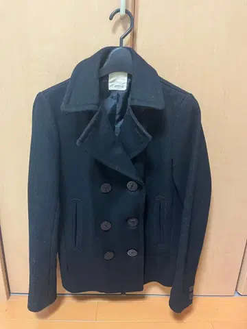 Moussy 코트 P코트 블랙