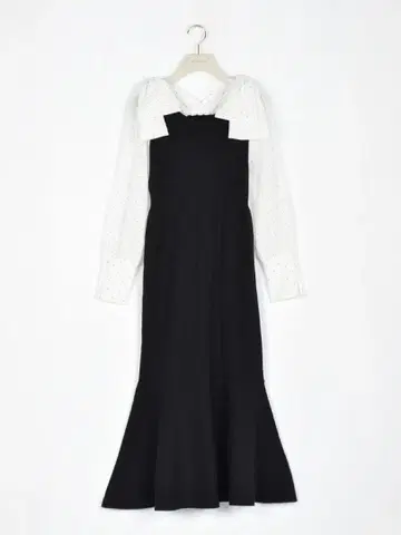 AnMILLE 숄더 리본 니트 OP