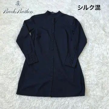 BROOKS 브룩스브라더스 노카라 셔츠 실크 혼방 원피스