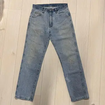 랭글러 라이트 블루 스트레이트 데님 팬츠 니카라과제 USA제