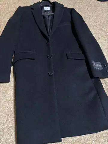 SHIPS JET BLUE 블랙 체스터 코트