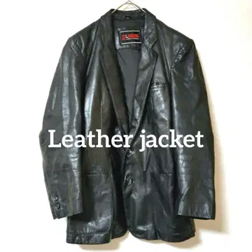 vintage 천연 가죽 블랙 가죽 자켓 90s