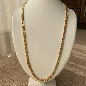 금 도금 체인 롱 목걸이 묵직함 74cm 10