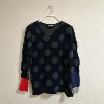 gomme 도트 무늬 긴팔 T셔츠 M 사이즈