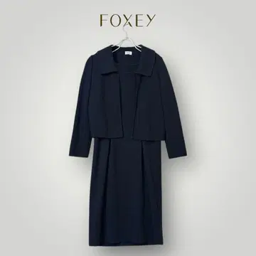 FOXEY 폭시 블랙 니트 셋업 원피스 40 사이즈