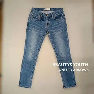 [ BEAUTY&YOUTH ] 테이퍼드 데님 여성용 라이트 블루