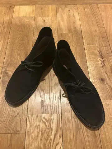 클락스 데저트 부츠 블랙 스웨이드 27cm