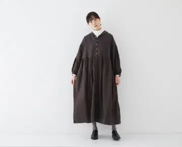 네스트로브 기모 린넨 개더 원피스