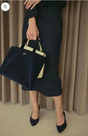 페이러 ivy i'm navy 벨로아 토트백