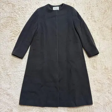 유나이티드 애로우즈 노카라 롱 코트 울 캐시미어 그레이