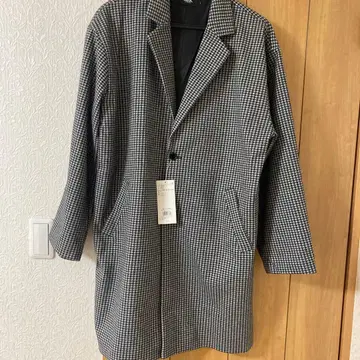 AZULbyMOUSSY 하운드 투스 패턴 그레이 계열 체스터 코트 L