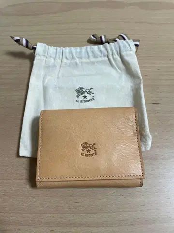 IL BISONTE 3단 폴더형 지갑 베이지