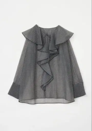 LOUNIE 프릴 시스루 블라우스