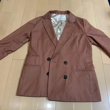 브라운 더블 브레스트 테일러드 자켓